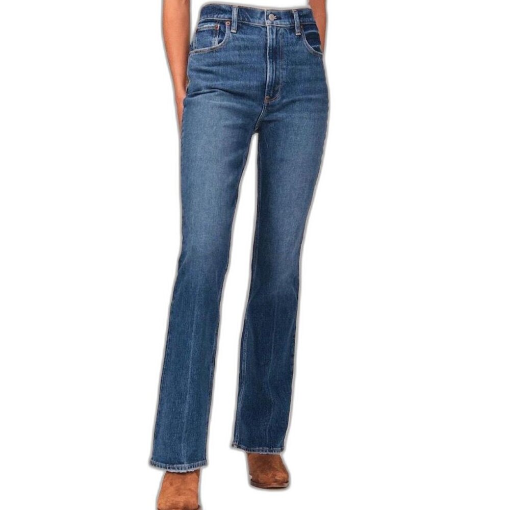NWT Abercrombie & Fitch Ultra High Rise 70s Vintage Flare Jeans Size 33/16R